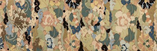 A CHINESE POLYCHROME SILK FLORAL 3819bb
