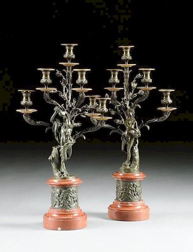 A PAIR OF LOUIS XVI STYLE PATINATED 381cc2