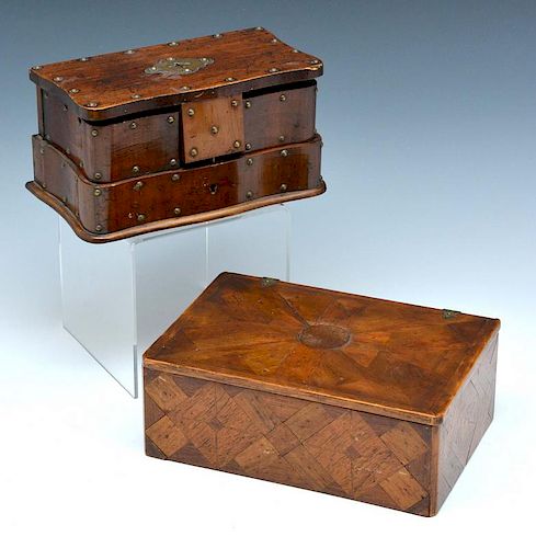 TWO 19TH CENTURY WOODEN BOXESTwo 38226b