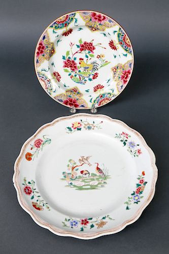 TWO CHINESE EXPORT PORCELAIN SHALLOW