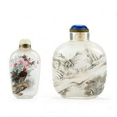 GRP 2 CHINESE INSIDE PAINTED GLASS 3801c9