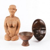 GRP AFRICAN CARVED WOODEN OBJECTS 3802a1