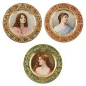 A GROUP OF THREE GERMAN PORCELAIN CABINET