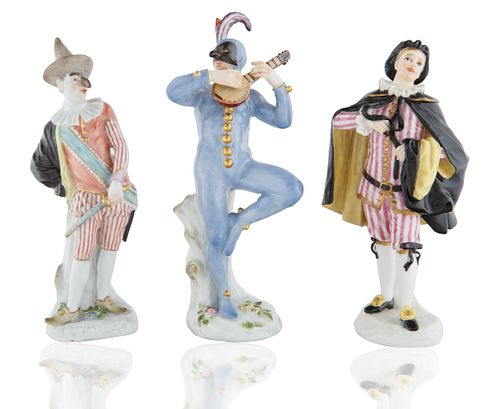GROUP OF THREE MEISSEN PORCELAIN 38038a