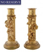 PAIR OF GILT CANDLESTICKS, EARLY 20TH
