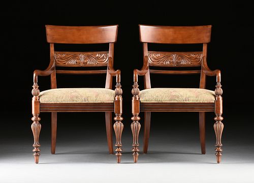 A PAIR OF ETHAN ALLEN UPHOLSTERED 3809e3
