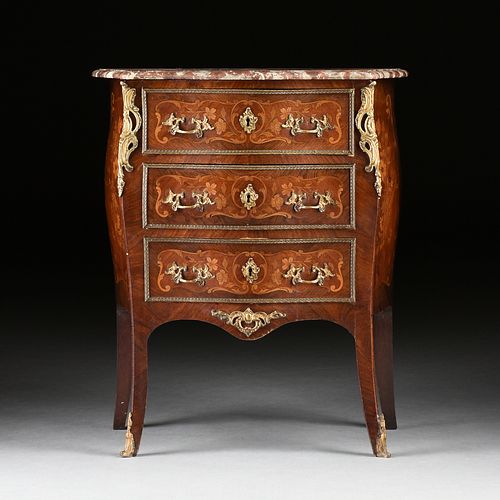 A LOUIS XV STYLE MARBLE TOPPED 380b32