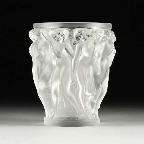 A LALIQUE FROSTED CRYSTAL BACCHANTES  380bb6