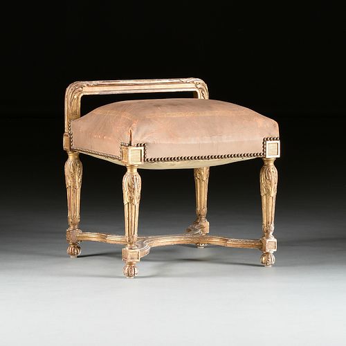A LOUIS XVI REVIVAL GILT AND CARVED 380c70