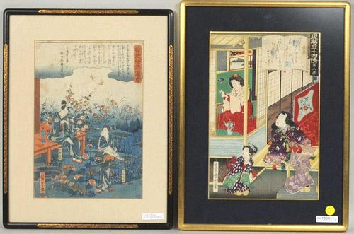 TWO FRAMED JAPANESE WOODBLOCK PRINTSTwo 38379e