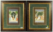 TWO FRAMED INDIAN PAINTINGS OF KRISHNATwo