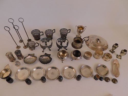 LOT STERLING SILVER & CUP HOLDERSLot