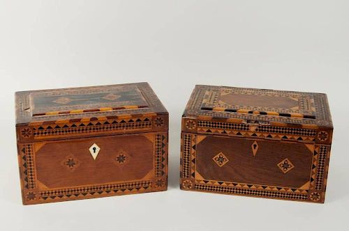 TWO INLAID PRISONER OF WAR BOXESTwo 383d01