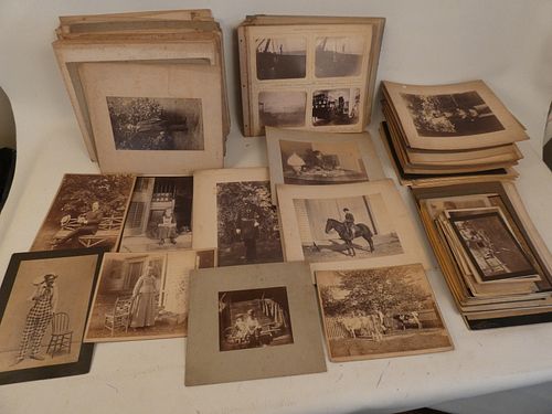 OVER 180 LARGE ANTIQUE PHOTOGRAPHSLarge 383e86