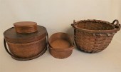 COUNTRY BASKET & BOXES LOTLot of 4 country