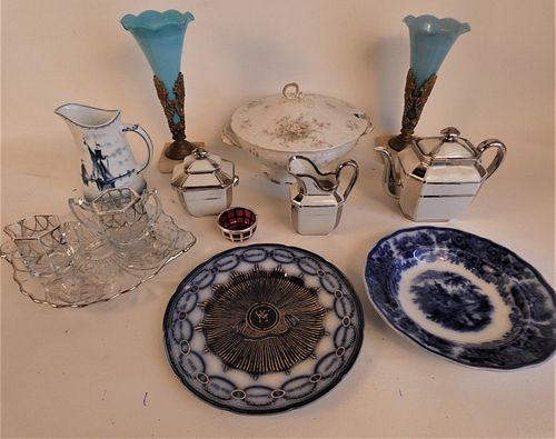 ASSORTED OLD GLASS CHINA LOT13 383efa