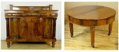 19TH C. DINING TABLE AND BUFFET19th