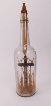 BOTTLE WHIMSEY WITH CRUCIFIXIONBottle 38407b