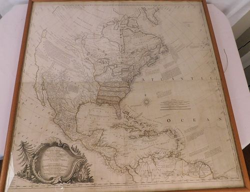 1761 MAP OF NORTH AMERICA BY ROCQUE18th 384894