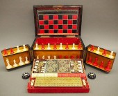 VICTORIAN TRAVELING GAMES BOXA mid 19th