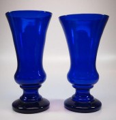 FREE-BLOWN VASES, TWOTwo early 19th