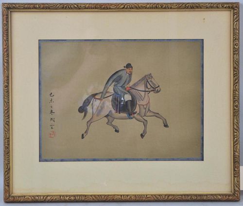 FRAMED SIGNED CHINESE PAINTING 3829e0