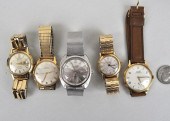 GROUP FIVE VINTAGE MENS WRISTWATCHES`including