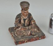 JAPANESE CARVED POLYCHROME WOODEN 382ff1