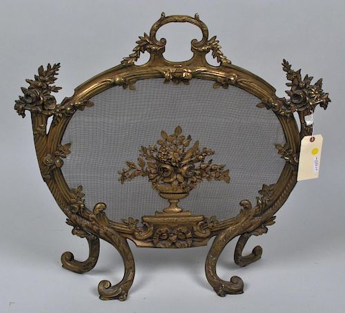 FRENCH LOUIS XV STYLE BRASS FIREPLACE 3832d6