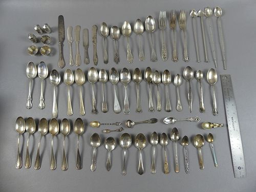 60 PIECES ASSORTED STERLING FLATWARELarge 38352b