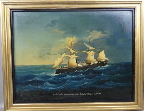 CHINESE EXPORT SHIP PAINTING OF 383576