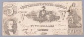 1861 CONFEDERATE $5 BILL, RICHMOND,