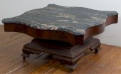 AMERICAN EMPIRE MARBLE TOP COFFEE TABLEConverted