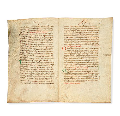 FOUR MANUSCRIPT PAGES FROM CHURCH 386afc