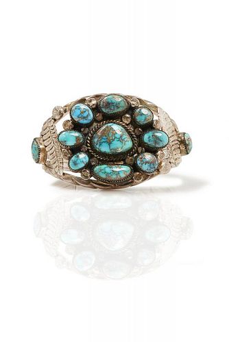 MARY MORGAN NAVAJO SILVER TURQUOISE 386d6a
