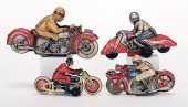 GROUP OF FOUR VINTAGE RED MOTORCYCLESGroup