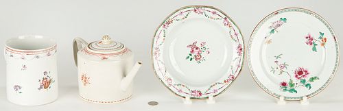 4 CHINESE EXPORT FAMILLE ROSE PORCELAIN 386f33