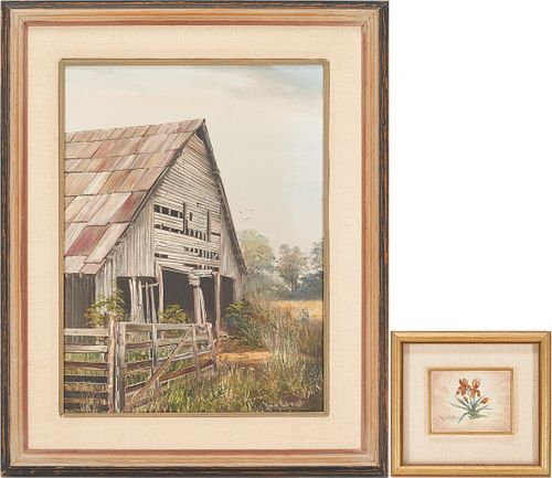 2 MARION COOK PAINTINGS BARN IN 386f83