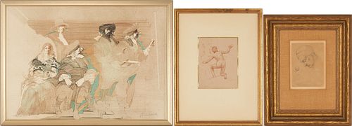 3 WORKS ON PAPER INCL WEISBUCH  3870e1