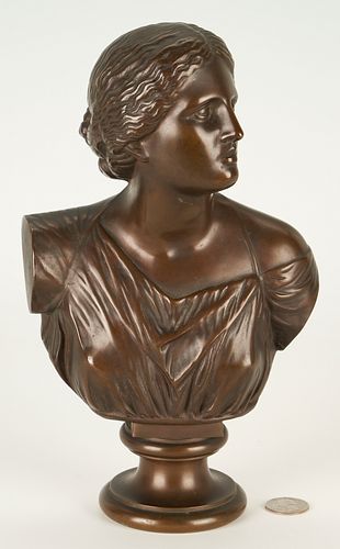 SMALL BRONZE FEMALE BUST AFTER 38727c