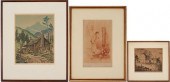3 SIGNED ETCHINGS, LEON PESCHERET &