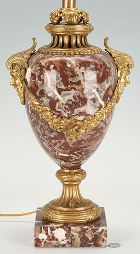 FRENCH ROUGE MARBLE GILT BRONZE 38751d