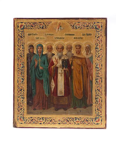 A RUSSIAN ICON OF ST NICHOLAS 384f0d
