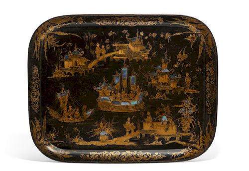 AN ENGLISH CHINOISERIE DECORATED 385340