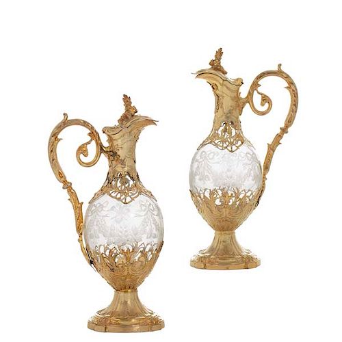 A PAIR OF FRENCH SILVER GLASS 385363