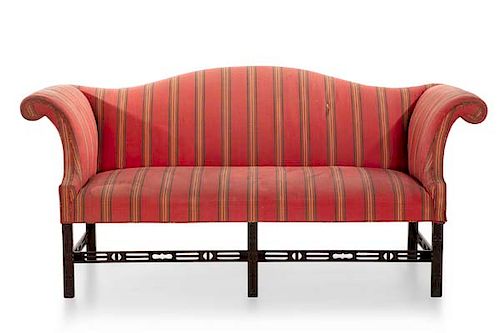 A GEORGE III STYLE UPHOLSTERED 3854c4