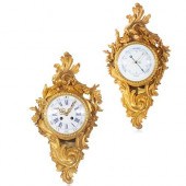 LOUIS XV STYLE BRONZE CARTEL CLOCK AND
