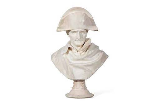AN ITALIAN WHITE MARBLE BUST OF 385506