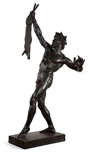 A LIFE SIZE FRENCH BRONZE FAUN  385532