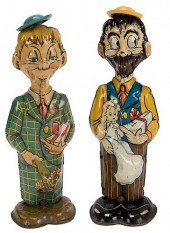 PAIR OF LOUIS MARX TIN LITHO WIND-UP